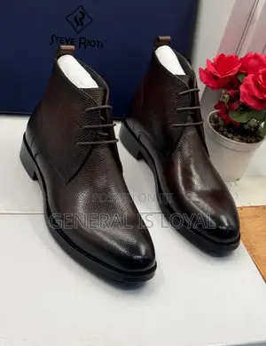 Steve Riots Coffee Leather Lace Boot