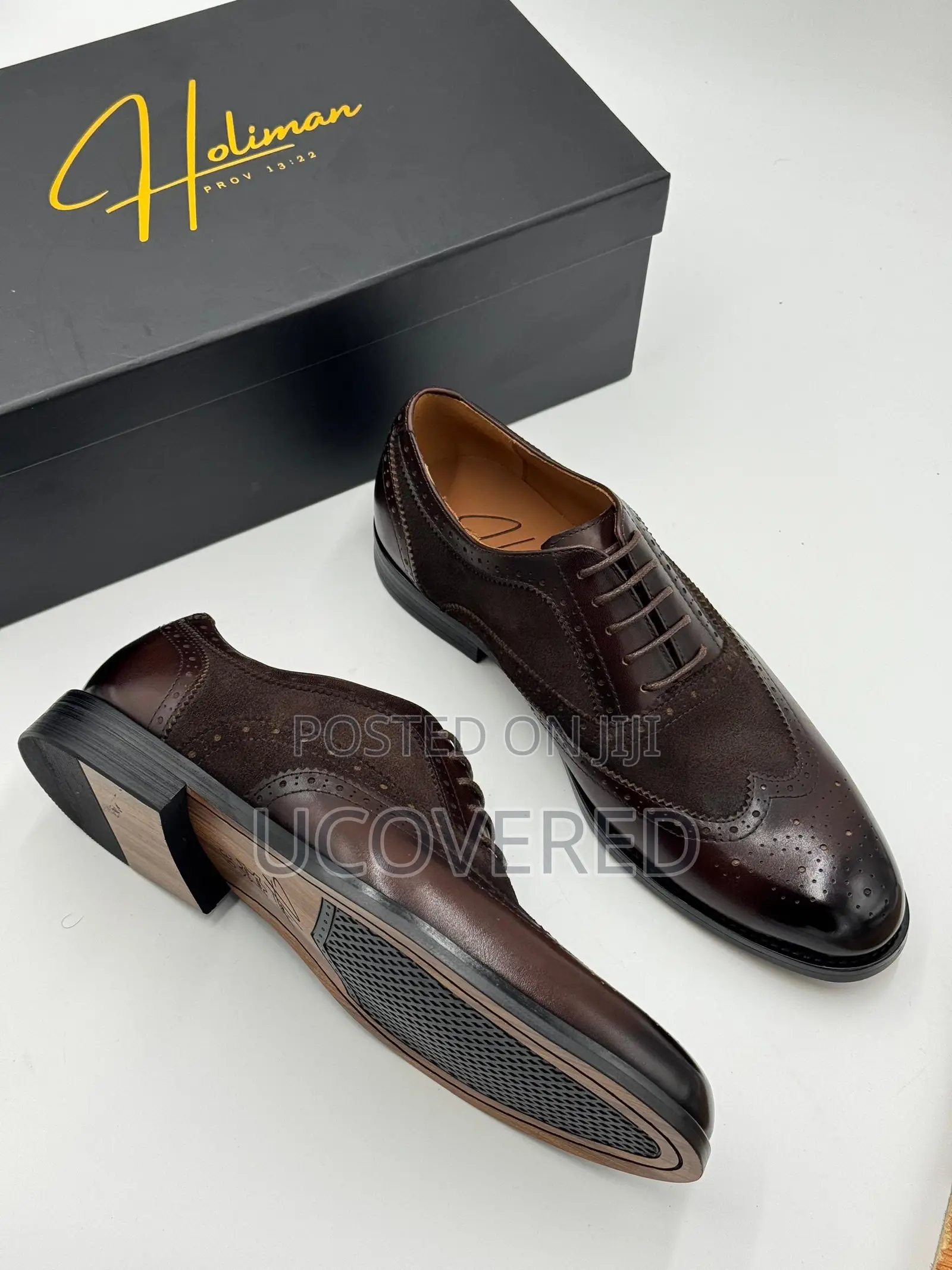 Holiman Suede/Leather Laced Executive Shoe
