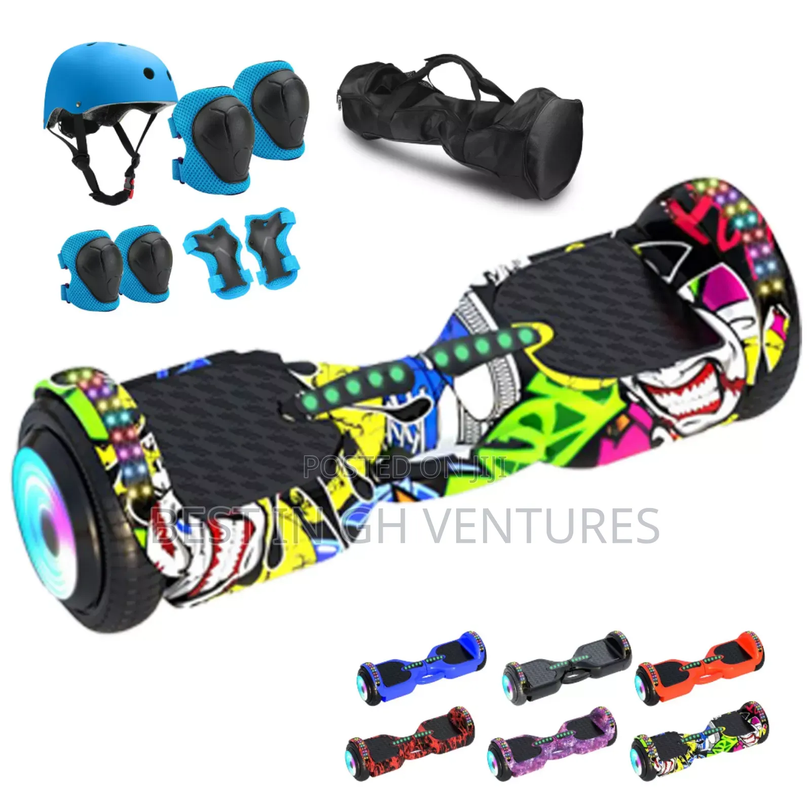 Hoverboard + Hemelts+Knee, Hand, Elbow Protector +Bag
