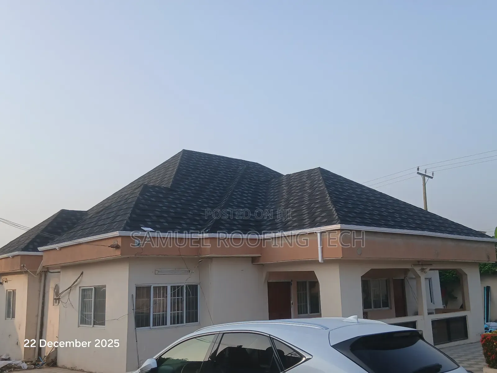 Shingles Black and White Rain Gutter
