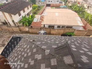 Shingles Black and White Rain Gutter