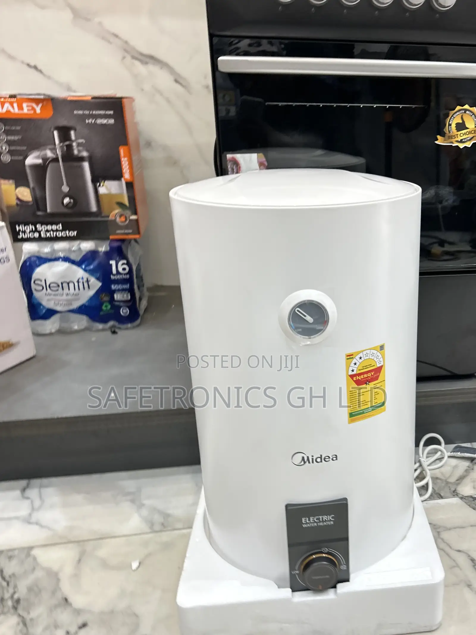 Zealous (White/Black) Midea 50 Liters Electric Water Heater