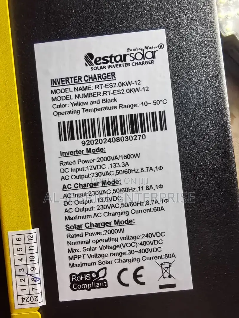 Solar Inverter Charger 2000va