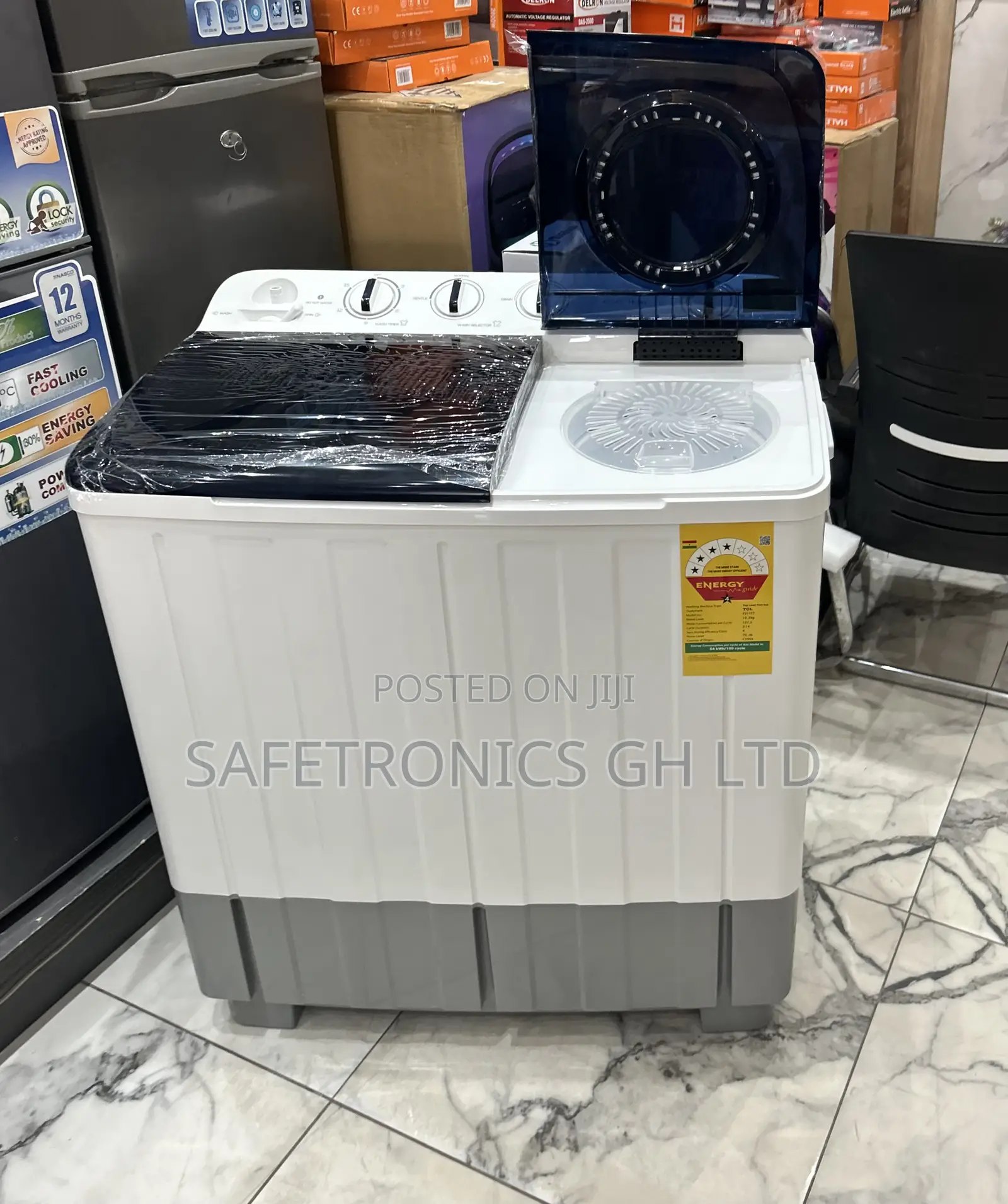 TCL Eco Friendly 11kg Semi-Auto Topload Electric White Washer