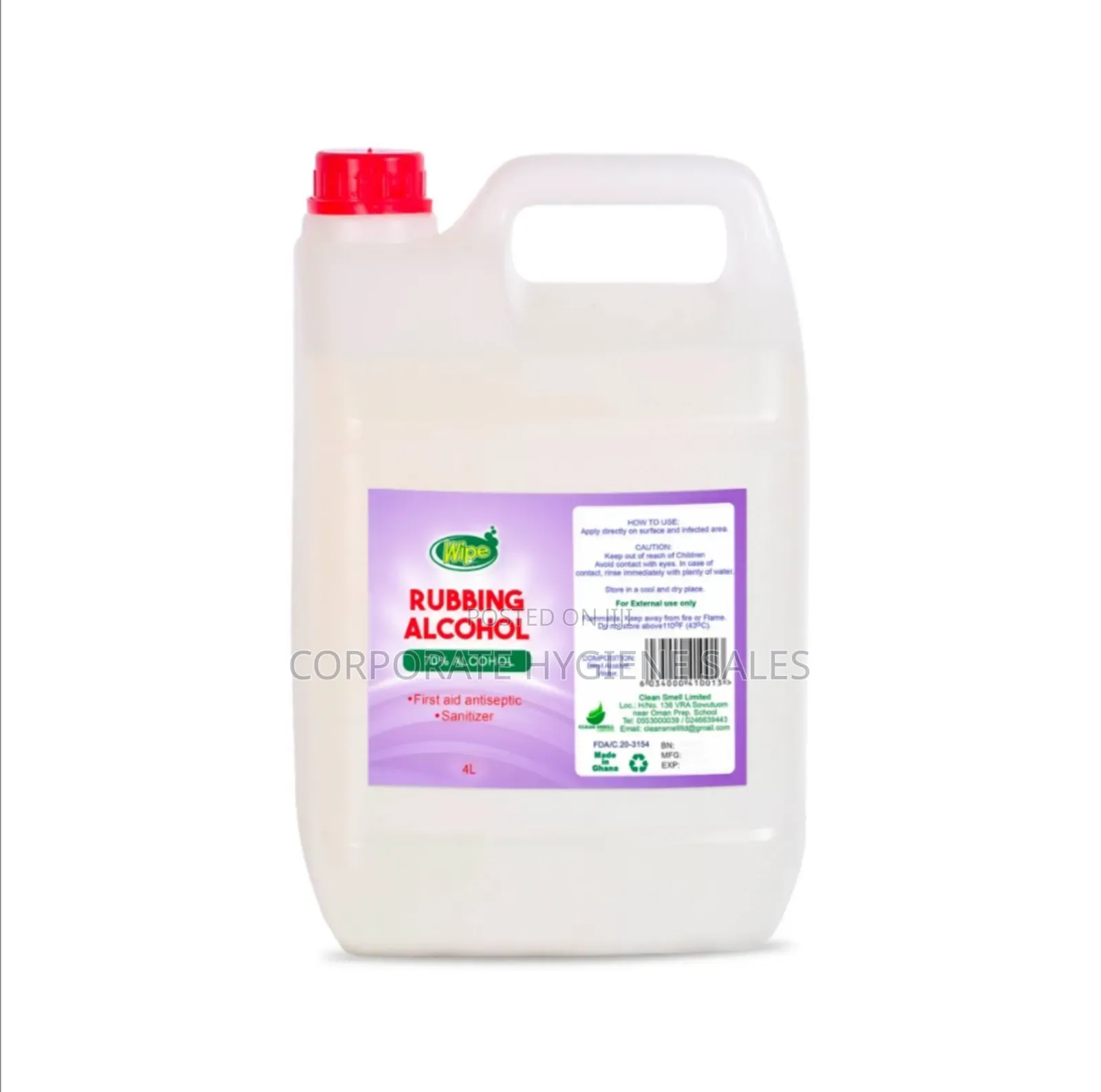 Wipe Rubbing Alcohol 5l