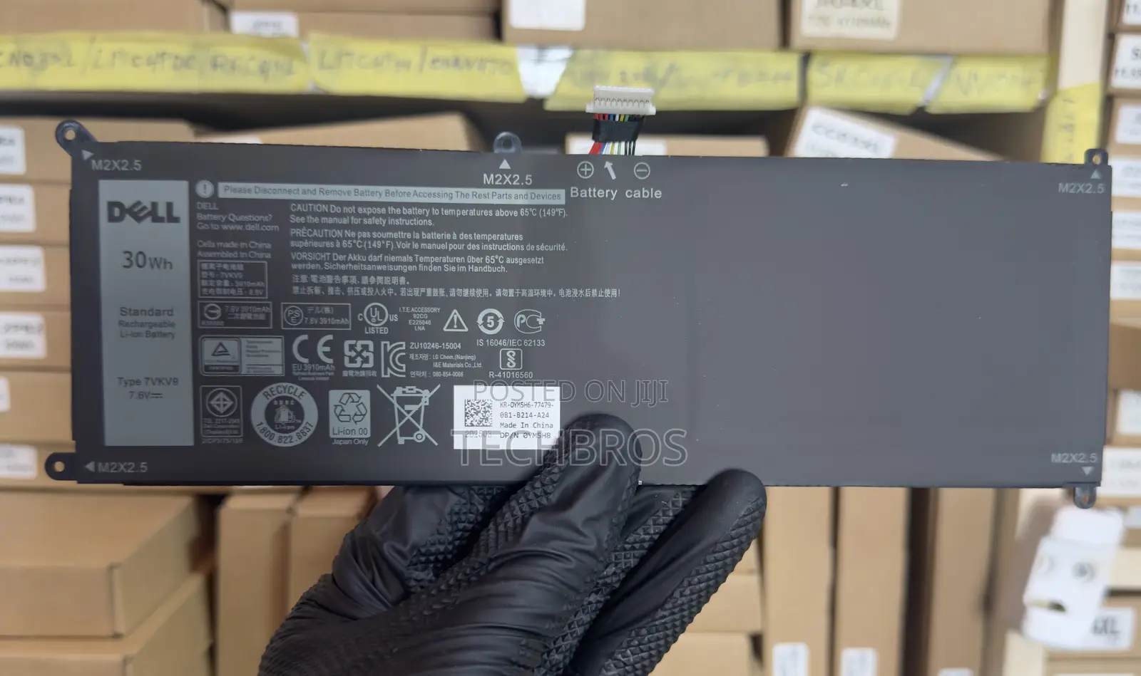 Original Dell Battery 7vkv9 For Xps 12 9520/Latitude 7275