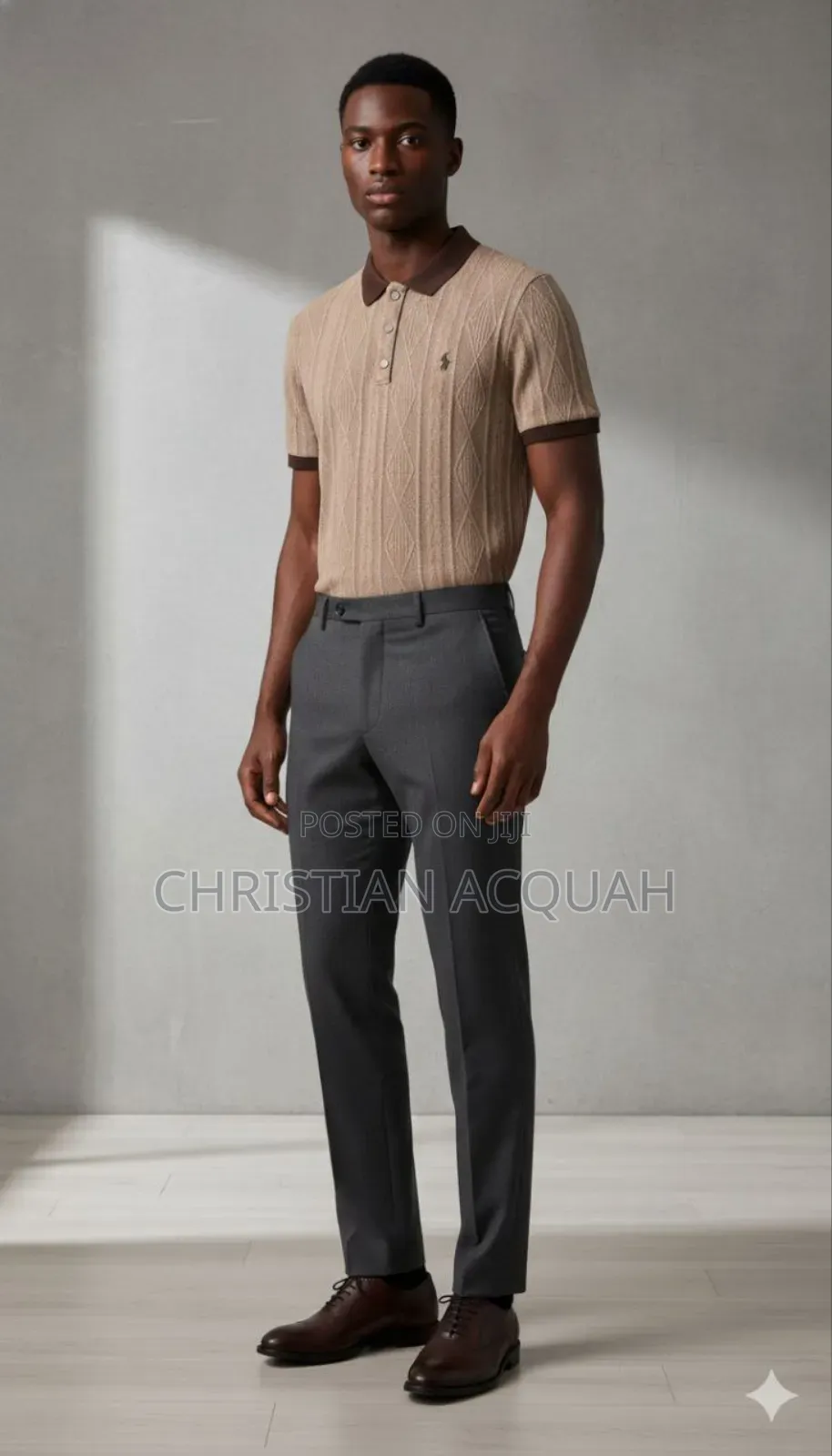 Knitted Short Sleeve Cotton Shirt