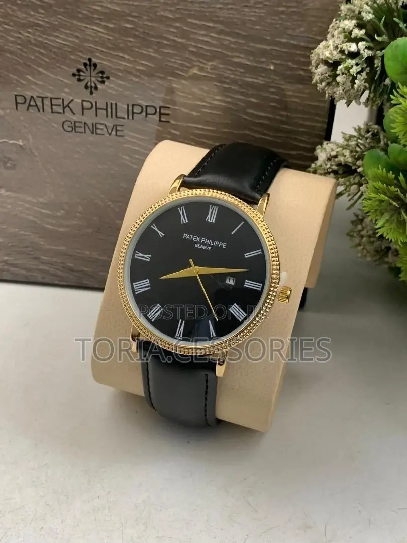 Men Patek Philippe Leather Watch