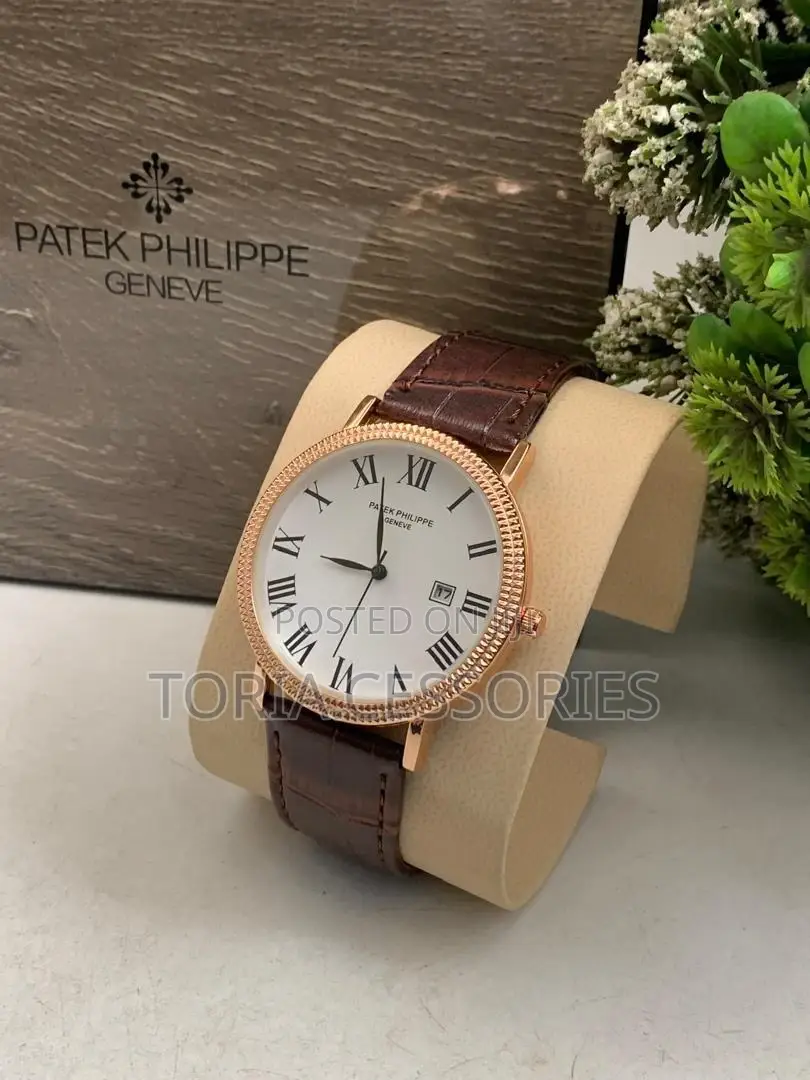 Men Patek Philippe Leather Watch