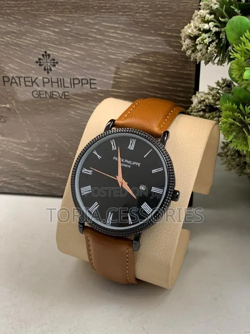 Men Patek Philippe Leather Watch