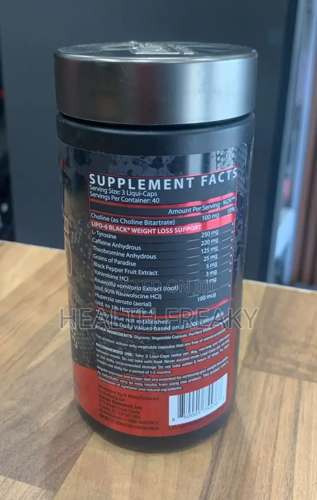 Fat Burner Nutrex Lipo 6 Black Fat Burner Weight Loss