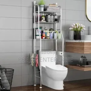 3-Tier Stainless Steel Over-the-Toilet Storage Rack