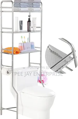 3-Tier Stainless Steel Over-the-Toilet Storage Rack
