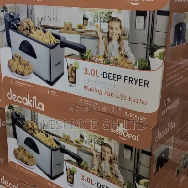 Decakila 3l Electric Deep Fryer – 2000w Fast Heating