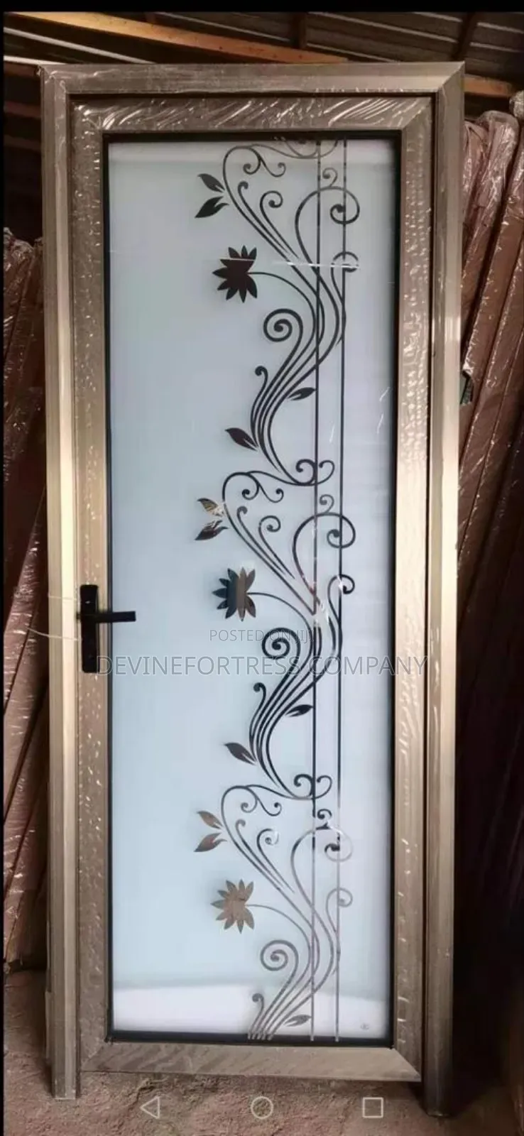 Quality Opaque Glass Doors for Washroom,White Color // Sharpen Color.