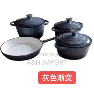 7 Pieces Enamel Cast Iron Cookware Set
