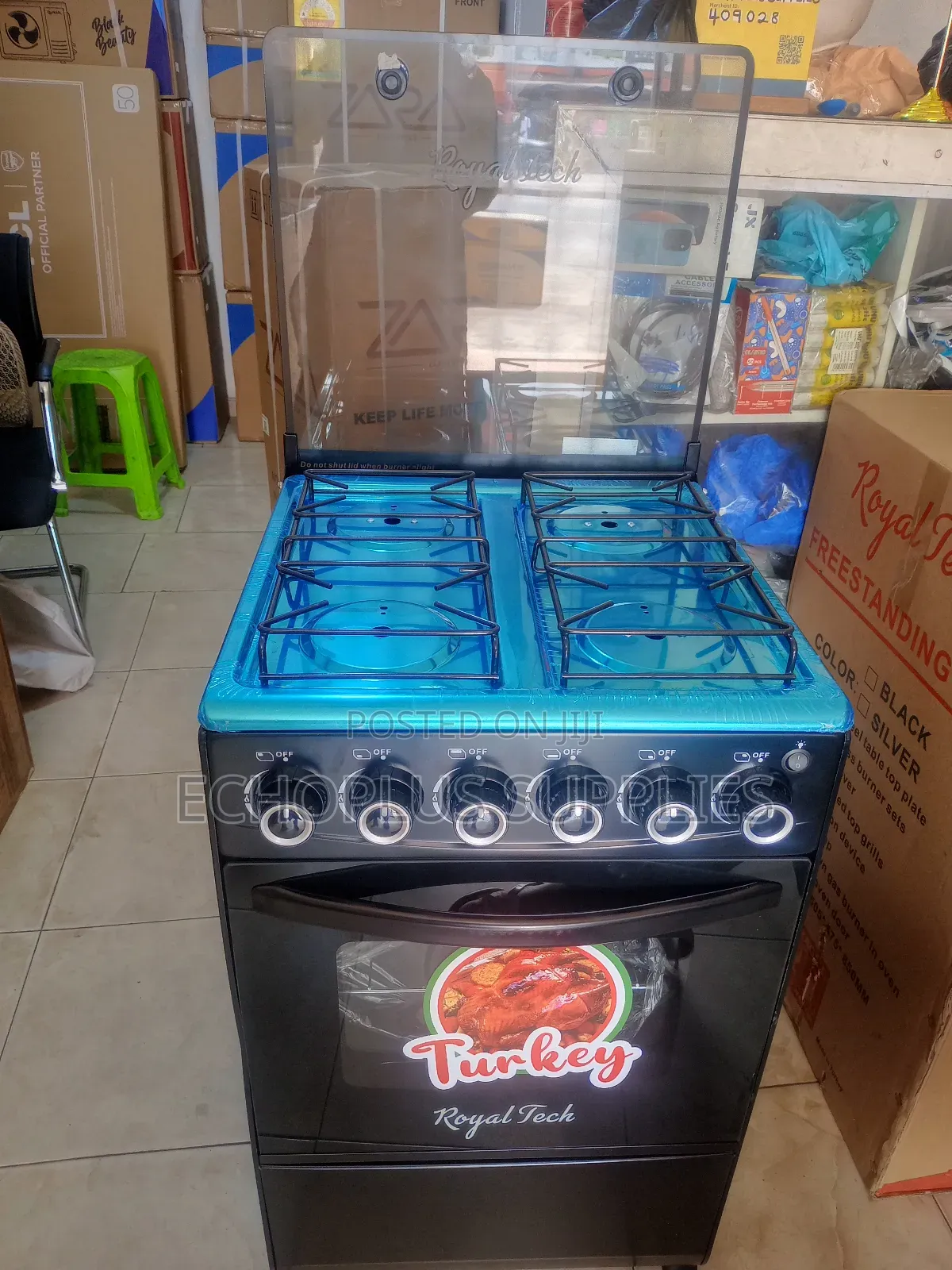 Royal Tech 4 Burner Gas Cooker With Oven and Grill