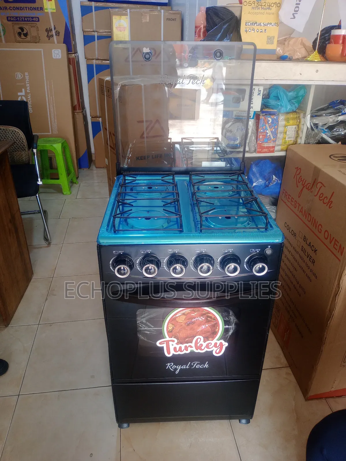 Royal Tech 4 Burner Gas Cooker With Oven and Grill