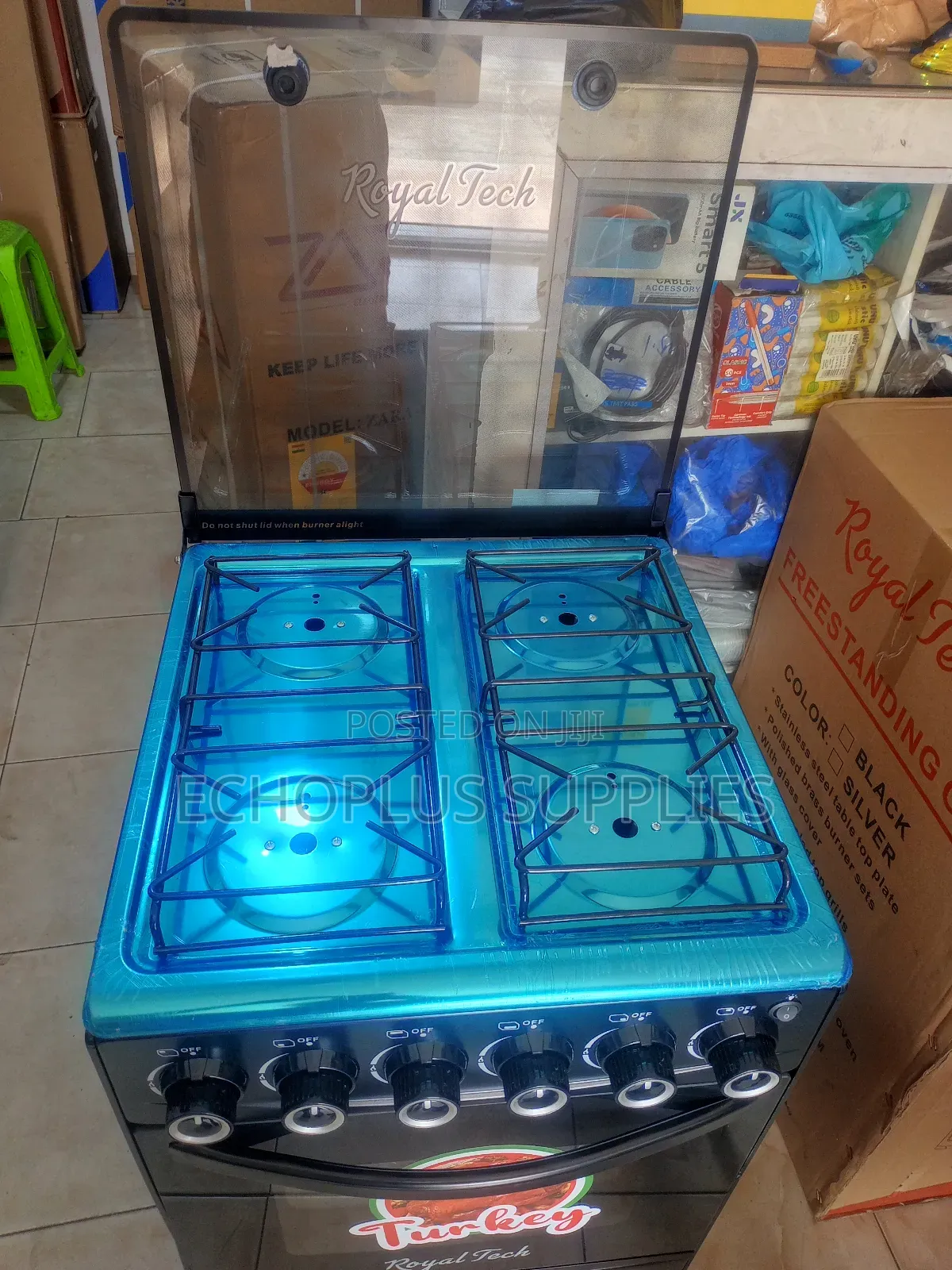 Royal Tech 4 Burner Gas Cooker With Oven and Grill
