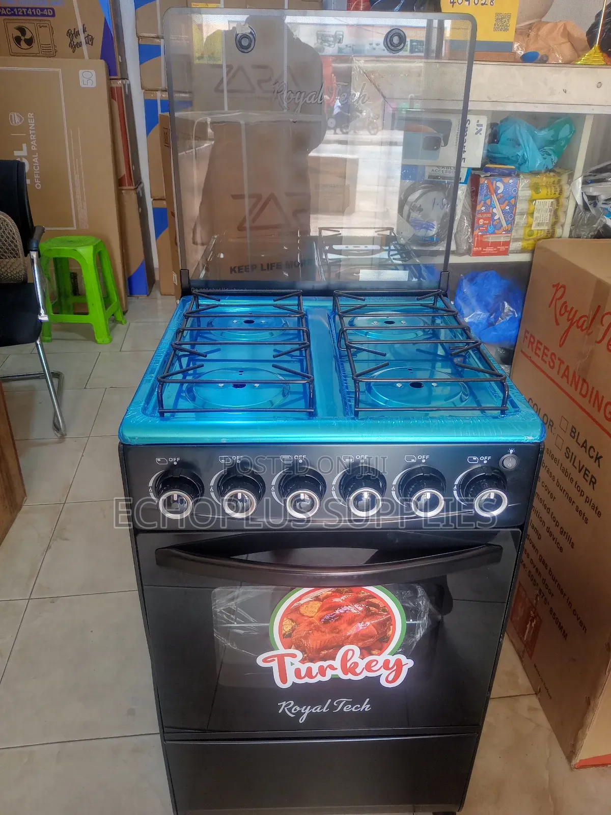Royal Tech 4 Burner Gas Cooker With Oven and Grill