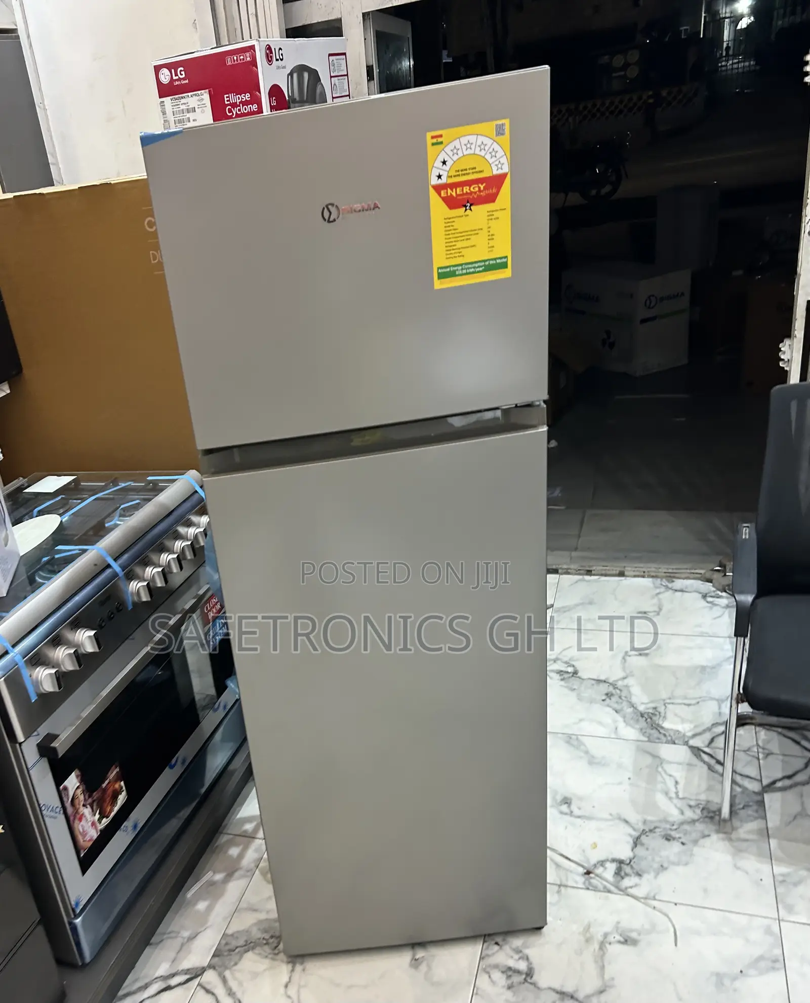 Order Unique Sigma Top Mount 300l 2 Doors Grey Electric Fridge