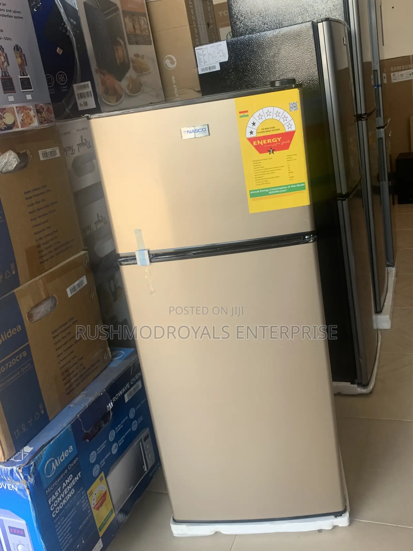 The Compact 102l Double Door Fridge - Energy Saving Gold
