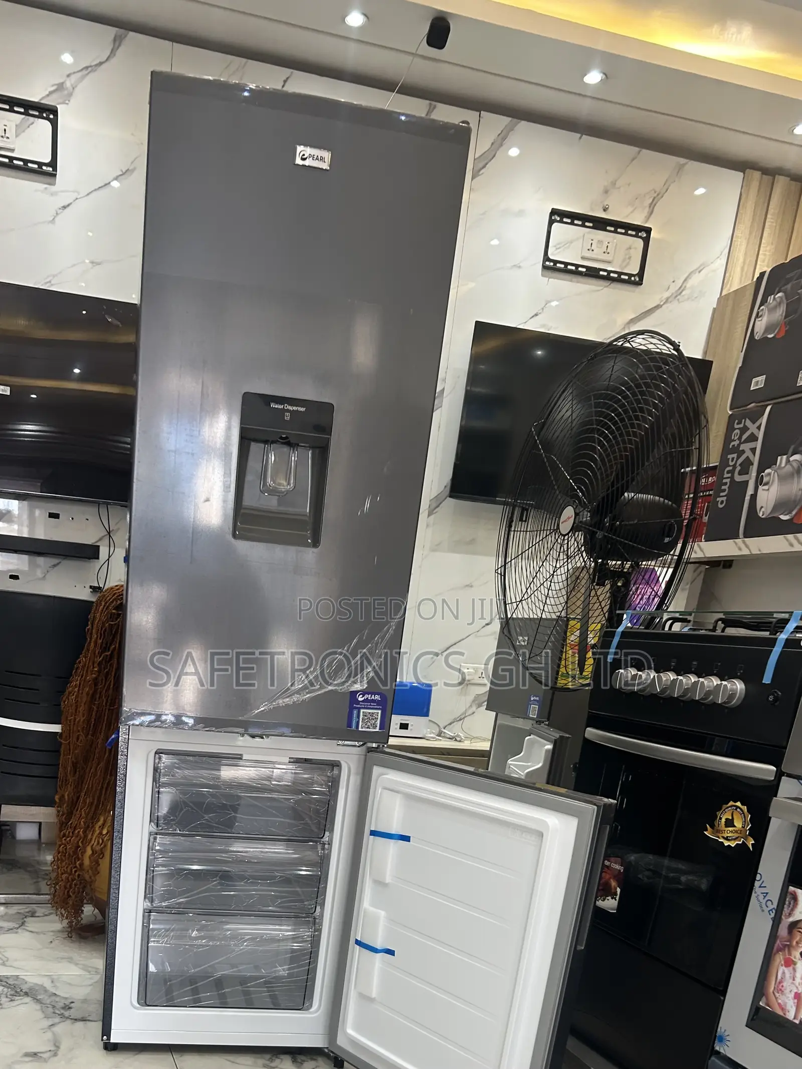 Pearl Extra Chilling 262ltrs Bottom Mount Grey 2 Doors Pf-370-13m