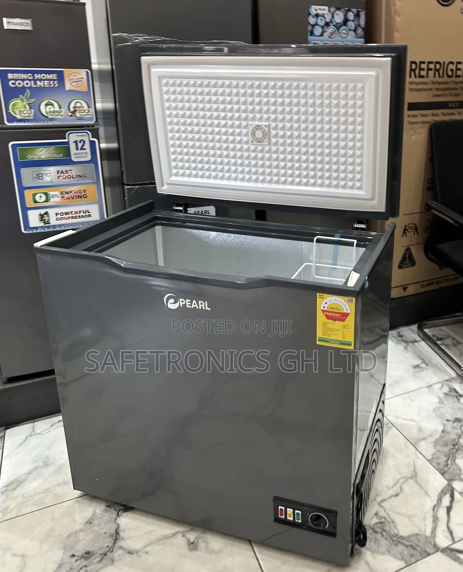 Available Dark Grey Singledoor Pearl 188 Liters Freezer