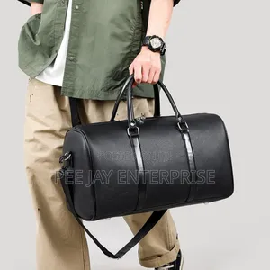 Genuine Leather Travel Weekender Overnight Duffel Bag