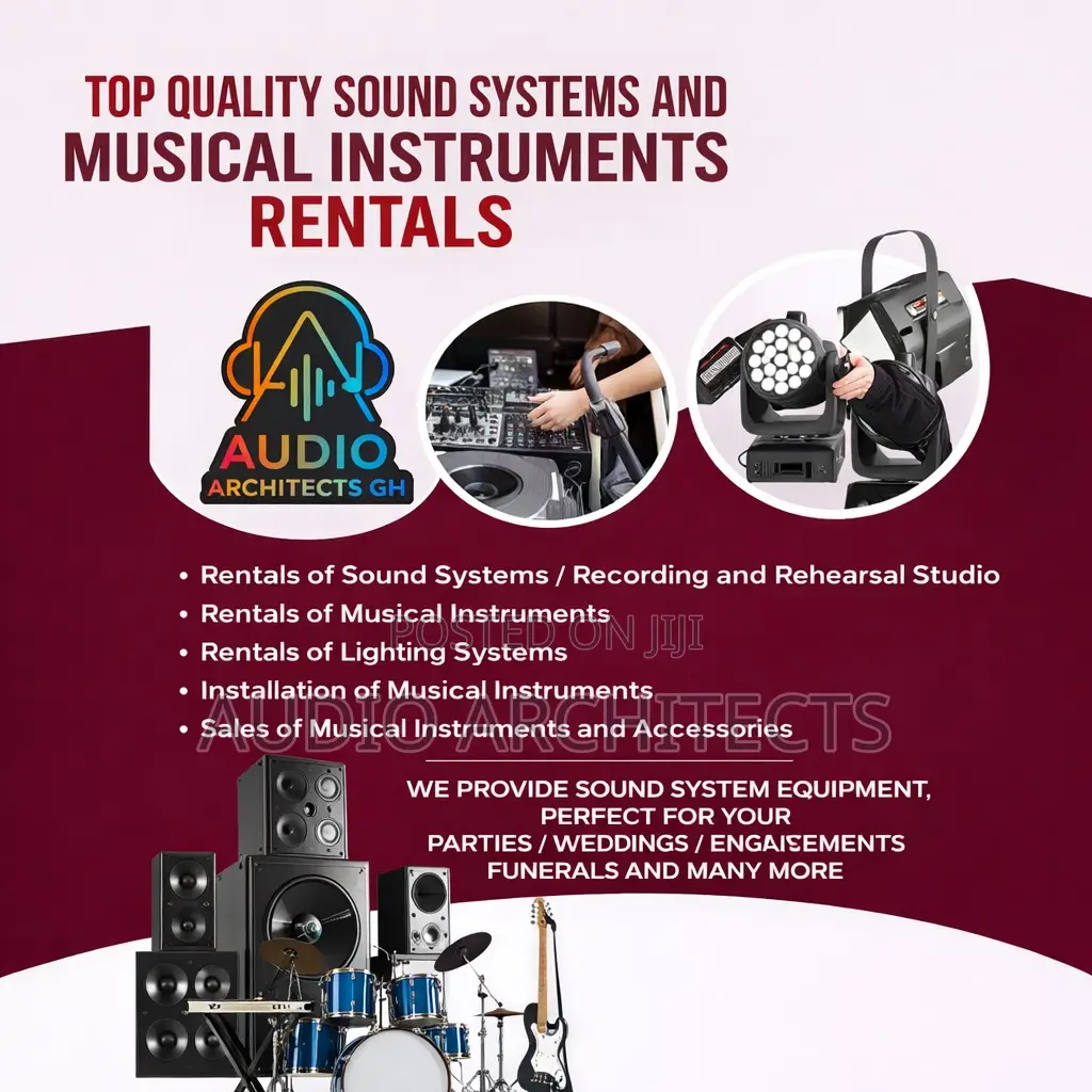 Rentals of Stage Lights and Musical Instruments