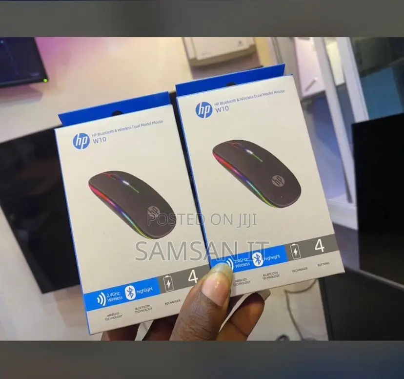 Rechargeable Hp Wireless (2.4ghz +Bluetooth) RGB Light Mouse