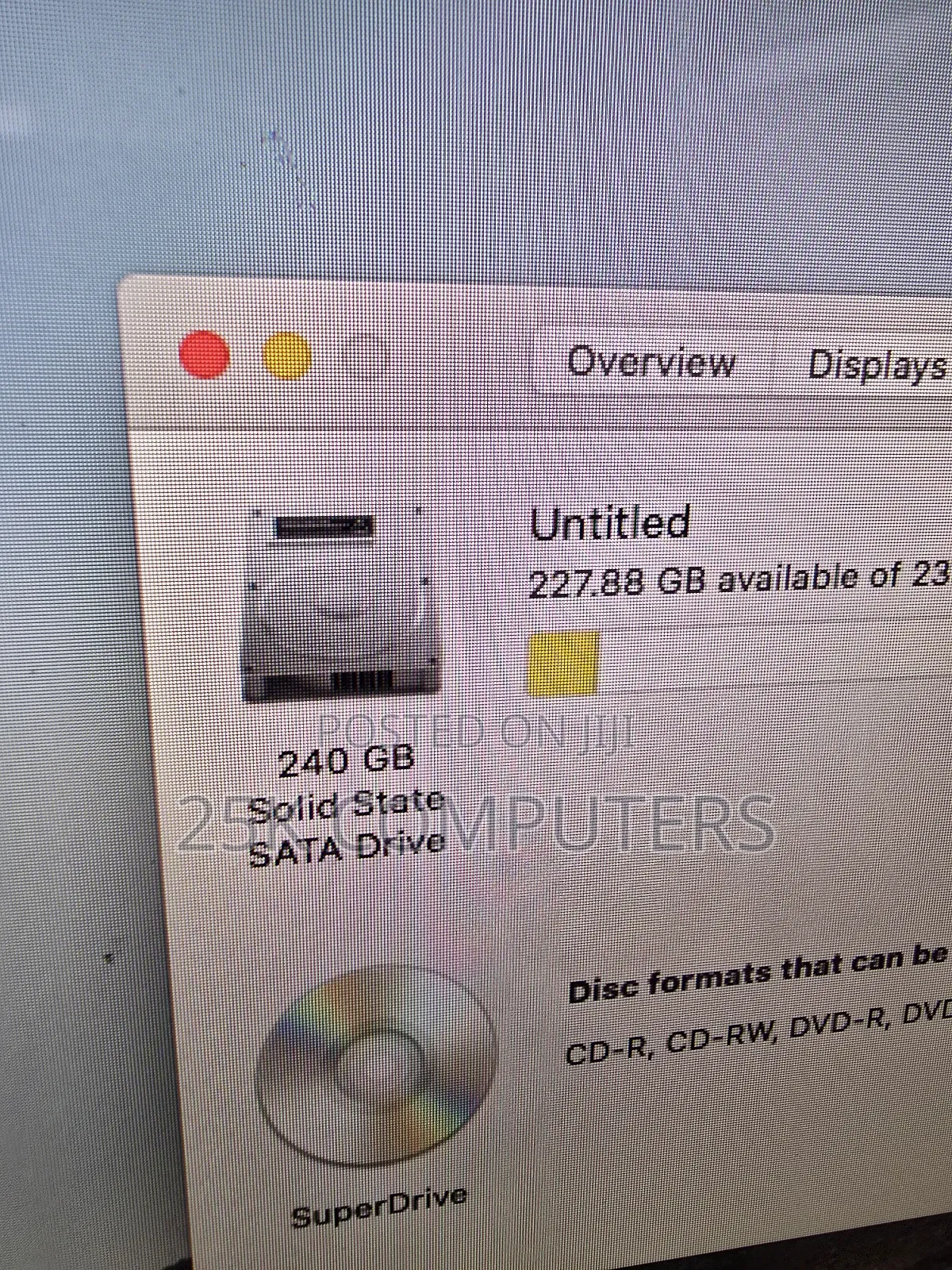 Desktop Computer Apple iMac 8GB Intel Core i3 SSD 250GB
