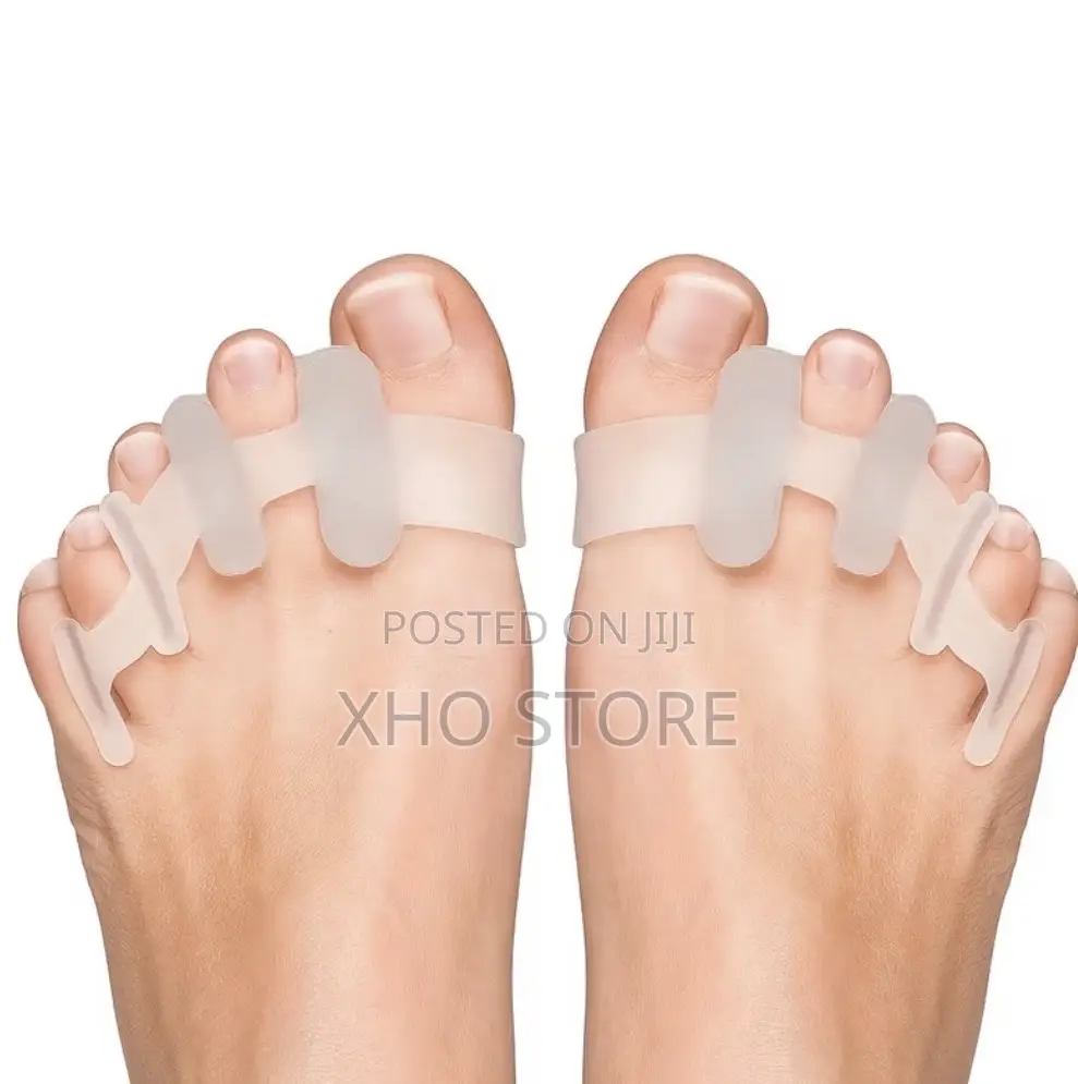 New Soft Silicone Toe Separators - 4-hole Design Gel Toe Cushion Pads
