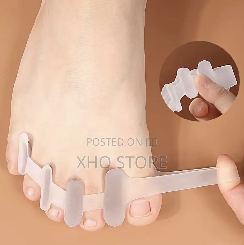 New Soft Silicone Toe Separators - 4-hole Design Gel Toe Cushion Pads