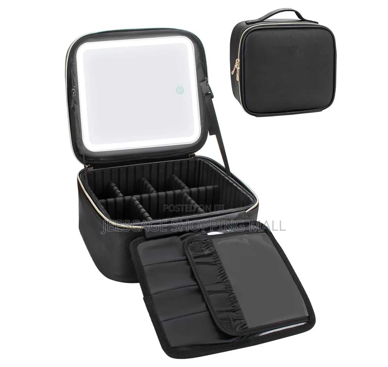 Light Up Mirror Cosmetics, Organizer Makeup Case Bag