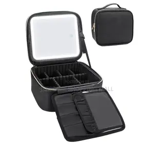 Light Up Mirror Cosmetics, Organizer Makeup Case Bag