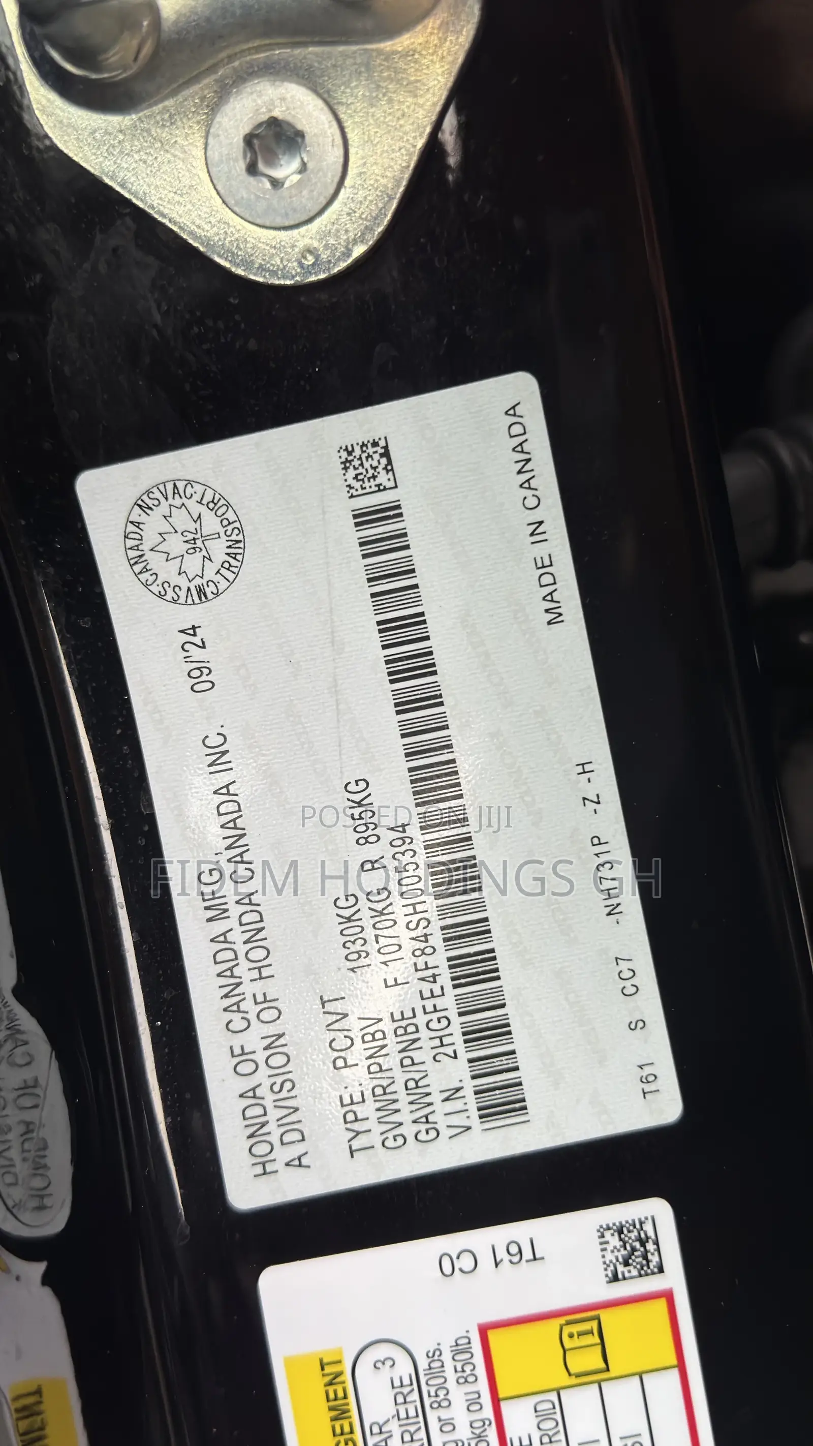 Honda Civic Sport CVT 2025 Black