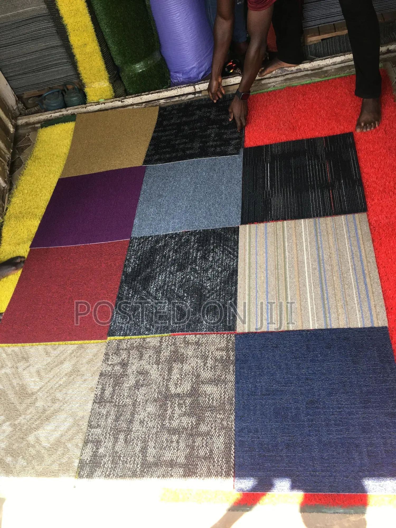Woolen Tile Carpet Decor