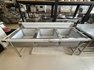 Commercial Stainless Steel Tripple Sink