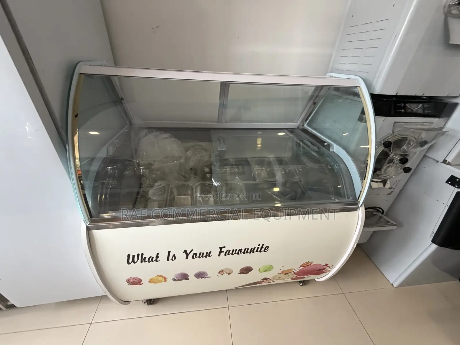 Commercial 12 Pot Ice Cream Display Freezer