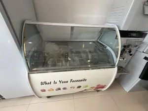 Commercial 12 Pot Ice Cream Display Freezer