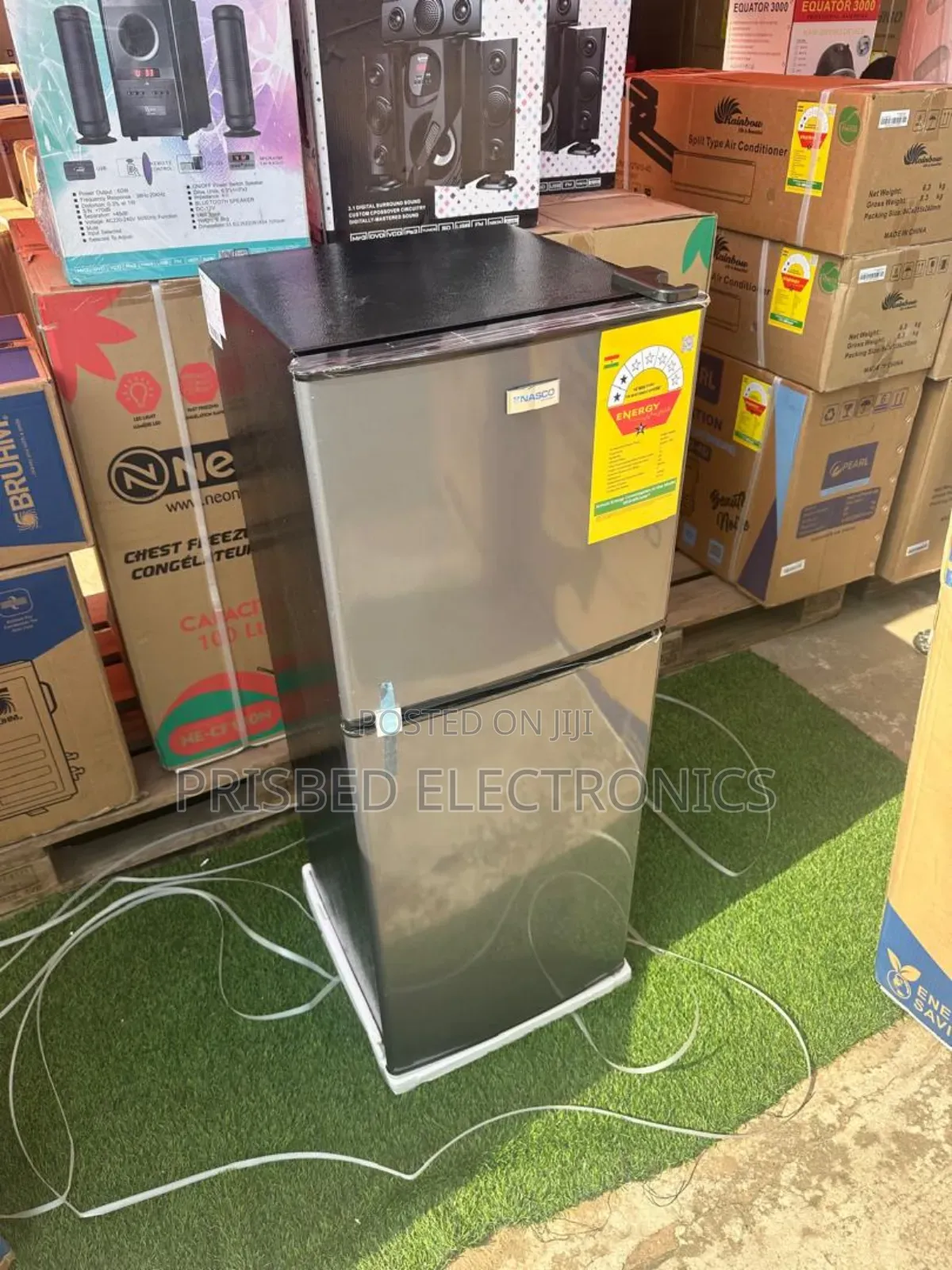 Nasco Durable Double Door Fridge 112 Litres Top Freezer