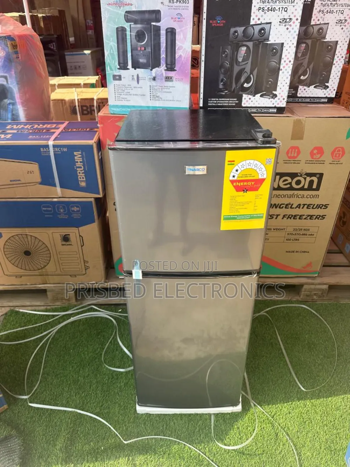 Nasco Durable Double Door Fridge 112 Litres Top Freezer
