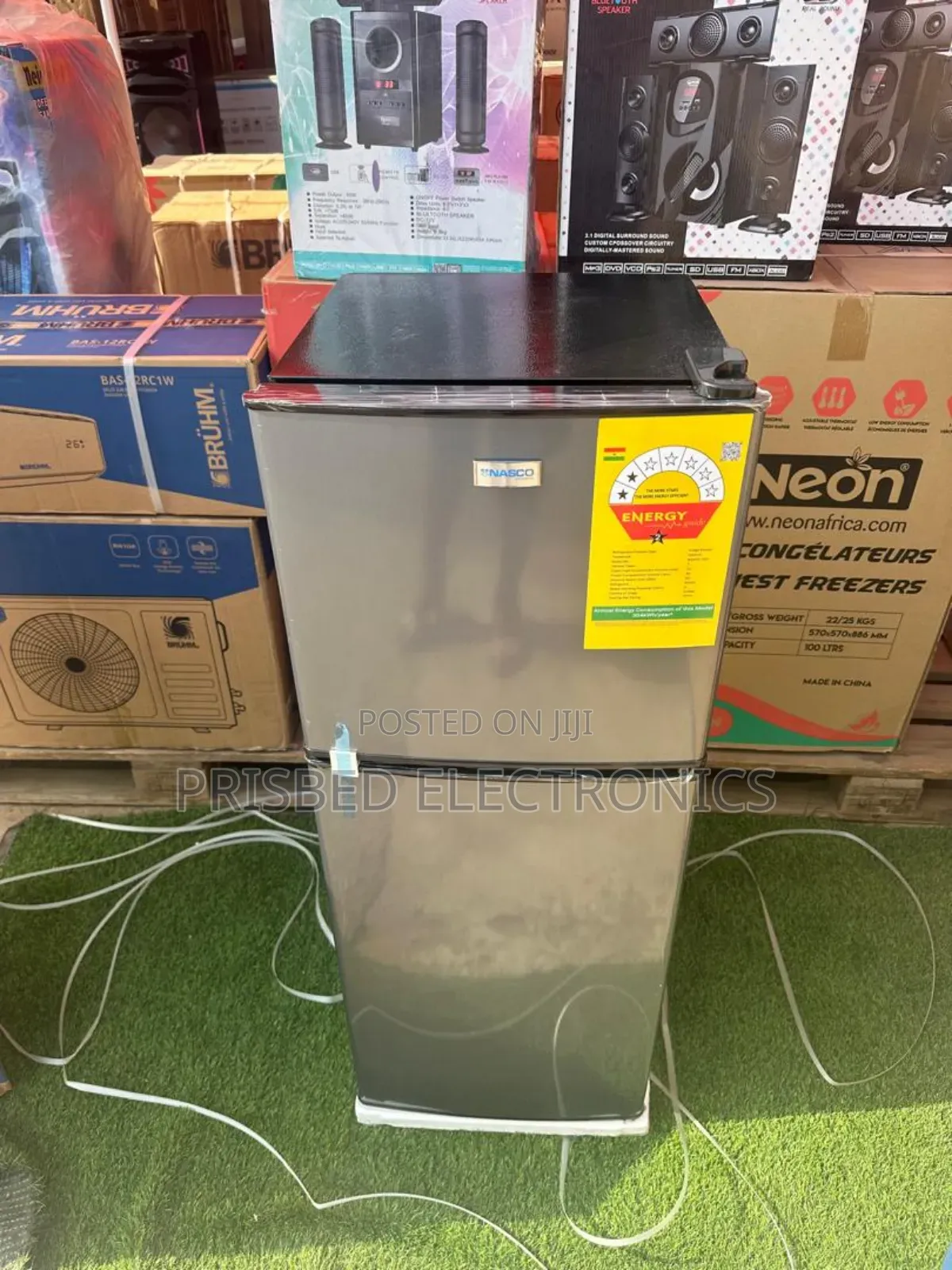 Nasco Durable Double Door Fridge 112 Litres Top Freezer