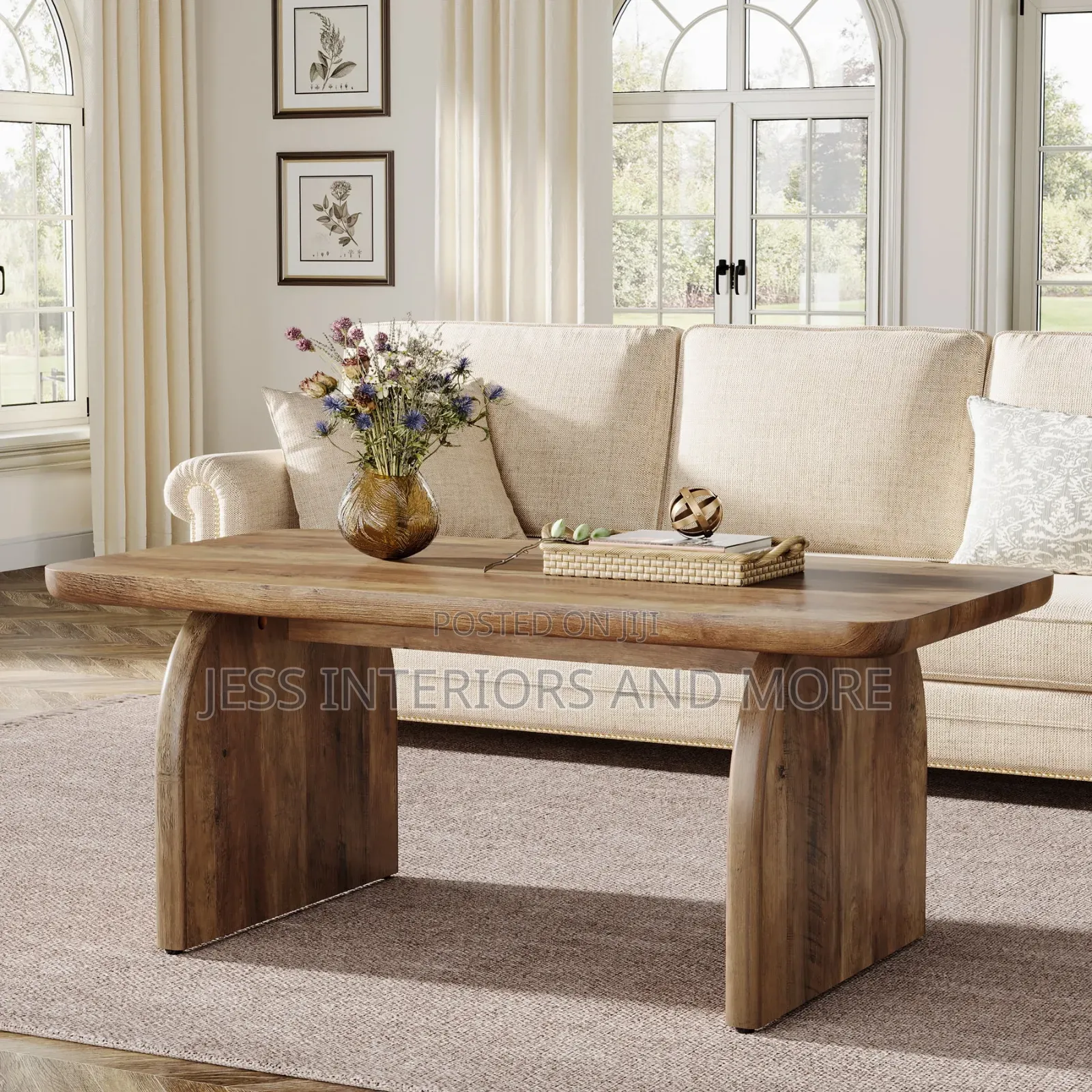 Center Table With Sturdy Base