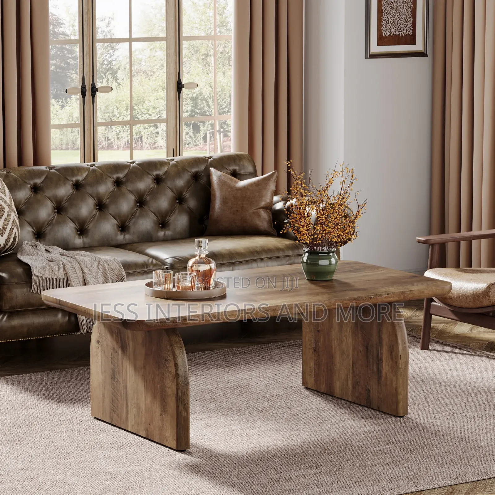 Center Table With Sturdy Base