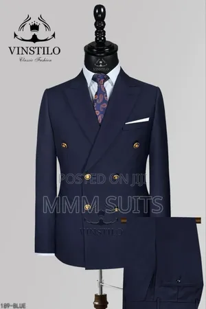 Quality Vinstillo 2-Piece Double-Breasted Men's Suit for Graduation