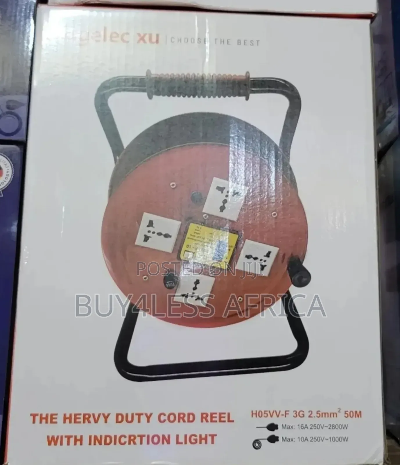 Heavy Duty 50meter Extension Socket Cable Reels
