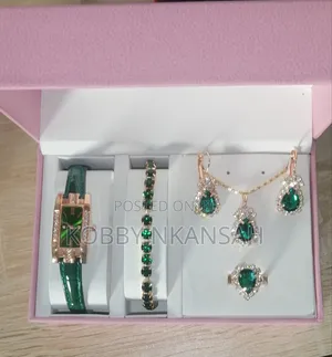Ladies Watch and Bracelet Jewellery Set