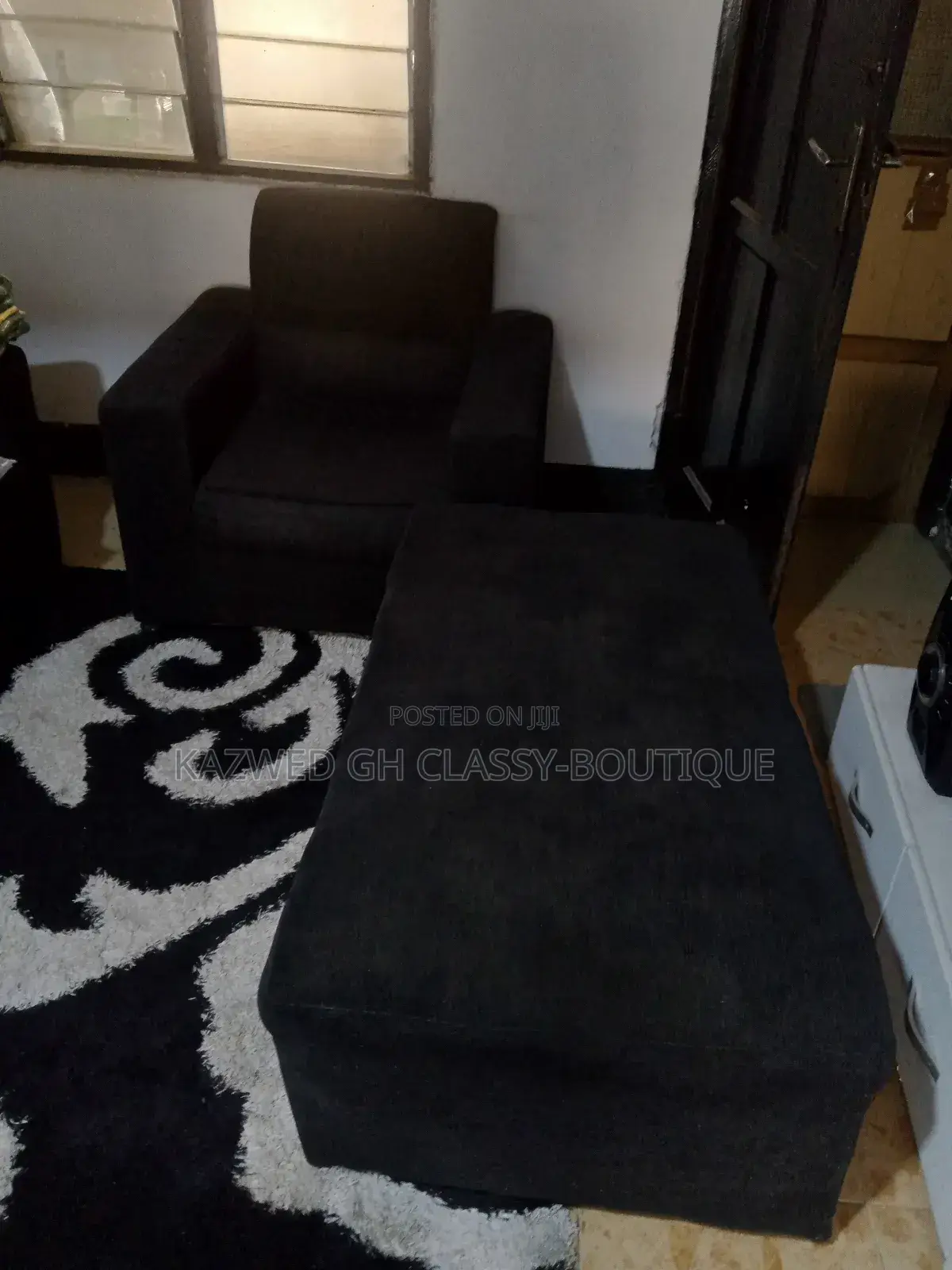 Single Sofa Chair With Long Foot Rest